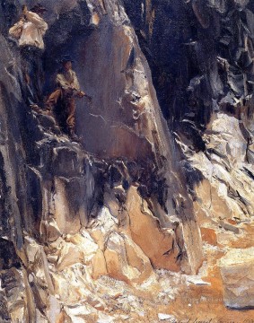  Marble Painting - Marble Quarries at Carrara portrait John Singer Sargent